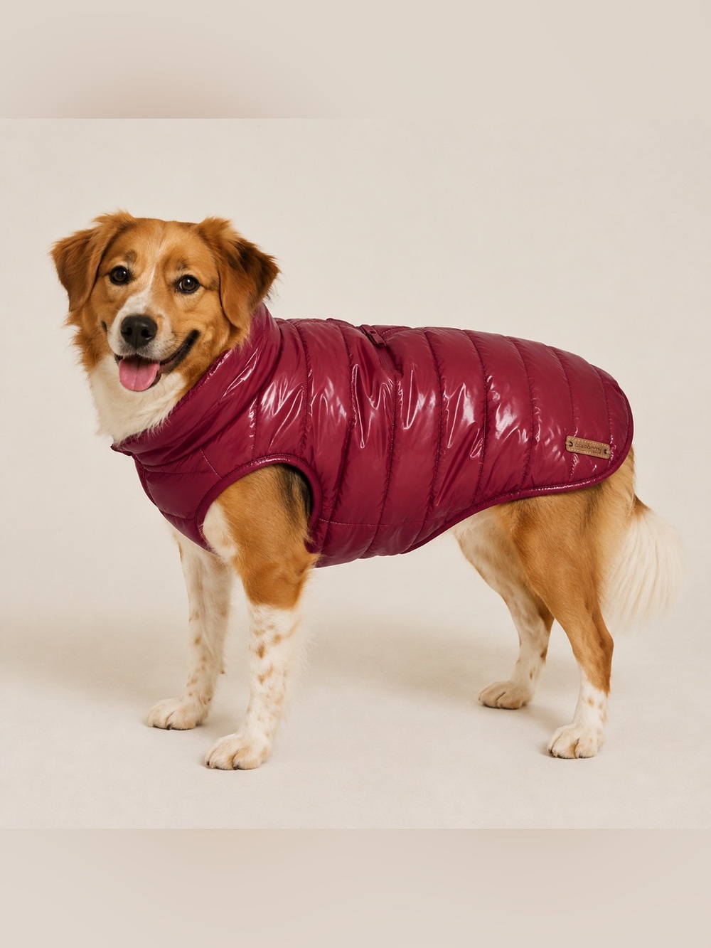 Blueberry Pet Burgundy Puffer Dog Coat Size Medium NWT Size